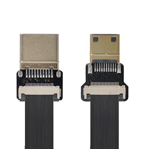 xiwai CYFPV Mini HDMI Stecker auf HDMI Stecker FPC Flachkabel 1080P für FPV HDTV Multicopter Luftaufnahmen (0.8M) von xiwai