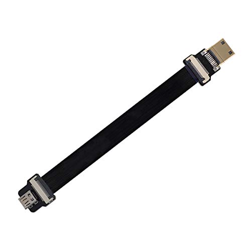 xiwai CYFPV Mini HDMI Stecker auf Micro HDMI Buchse Verlängerung FPC Flachkabel 1080P für FPV HDTV Multicopter Luftaufnahmen (0,1M) von xiwai