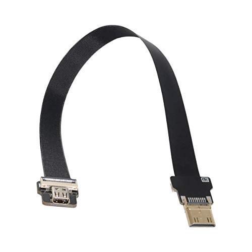 xiwai CYFPV Mini HDMI Stecker auf Micro HDMI Buchse Verlängerung FPC Flachkabel 1080P für FPV HDTV Multicopter Luftaufnahmen (0,2M) von xiwai