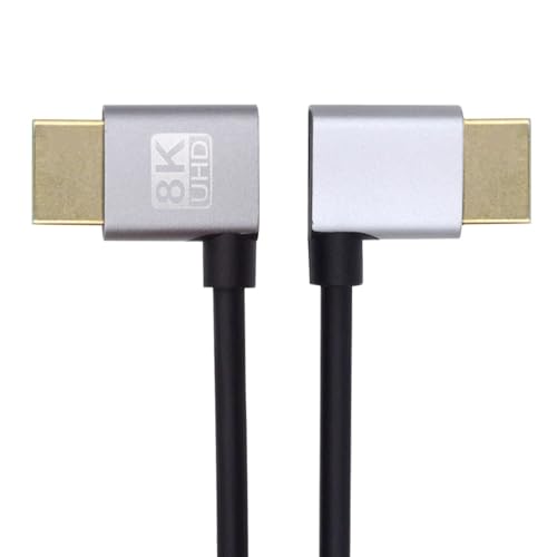 xiwai HDMI 2.1 Typ-A ultradünnes HDTV-Kabel, 8 K, 4 K, hyper super flexibel, schlankes Kabel, links gewinkelt nach rechts abgewinkelt, 90 Grad für HDTV-Computer, 0,5 m xiwai HDMI 2.1 Typ-A ultradünnes HDTV-Kabel, 8 K, 4 K, hyper super flexibel, schlankes Kabel, links gewinkelt nach rechts abgewinkelt, 90 Grad für HDTV-Computer, 0,5 m von xiwai