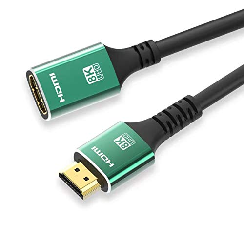 xiwai HDMI 2.1 Verlängerungskabel Stecker auf Buchse, Ultra-HD UHD 8K 60Hz 4K 120Hz Kabel 48Gbs mit Audio & Ethernet HDMI-Kabel von xiwai