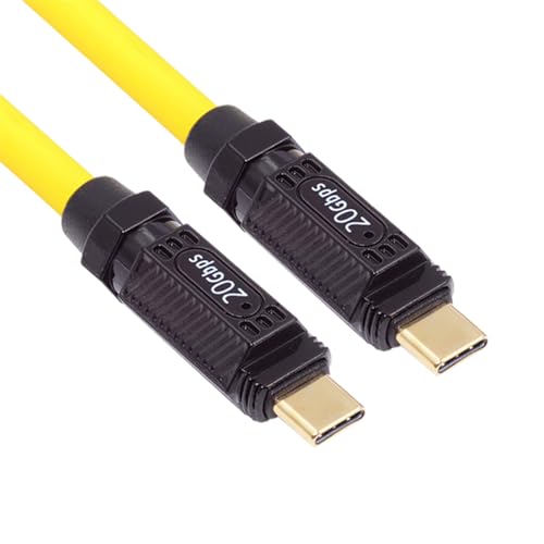 xiwai High Flex Ultra Soft Silikon 140W USB-C USB4 Kabel 20Gbps 8K Typ-C Stecker auf Stecker Verlängerungskabel Strom & Daten für Gaming Tastatur Maus 1m von xiwai