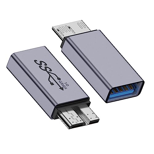 xiwai Micro-USB 3.0 Stecker auf USB-C USB 3.1 Typ A Buchse, Adapter, 10 Gbit/s, Daten-Stromwandler für Laptop, PC, SSD, Disk von xiwai