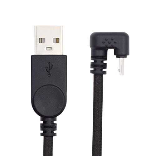 xiwai Micro-USB-Kabel in U-Form, 180 Grad abgewinkelt, USB 2.0 Typ-A auf USB, 5-poliger Stecker auf Stecker, geflochtenes Nylon, 480 Mbit/s, schnelles Datensynchronisations- und Ladekabel für Tablet, von xiwai