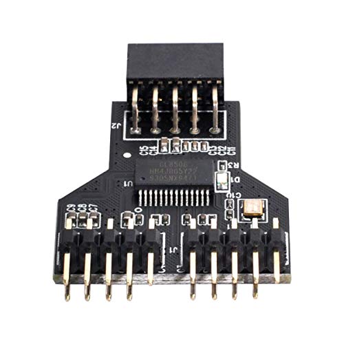 xiwai Motherboard 9pin USB 2.0 Header 1 auf 2 Buchse Verlängerung HUB Connector Adapter Port Multilier von xiwai