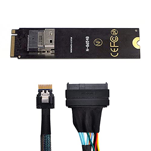 xiwai NGFF M-Key NVME zu SFF-8654 Slimline SAS Kartenadapter und U.2 U2 SFF-8639 NVME PCIe SSD Kabel für Mainboard SSD von xiwai