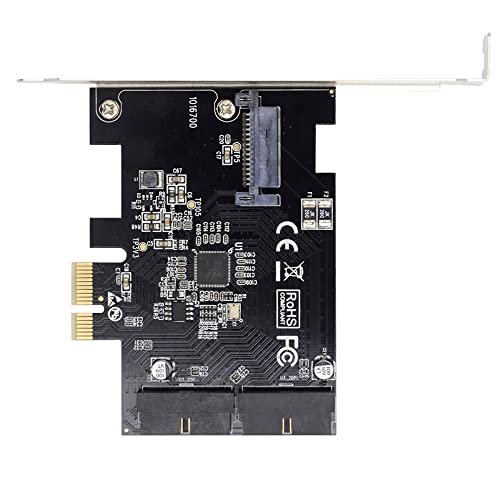 xiwai PCI-E 1X auf 19Pin 20Pin USB 3.0 Header Express Karte, USB Frontpanel Adapter VL805 für Desktop Computer Motherboard von xiwai