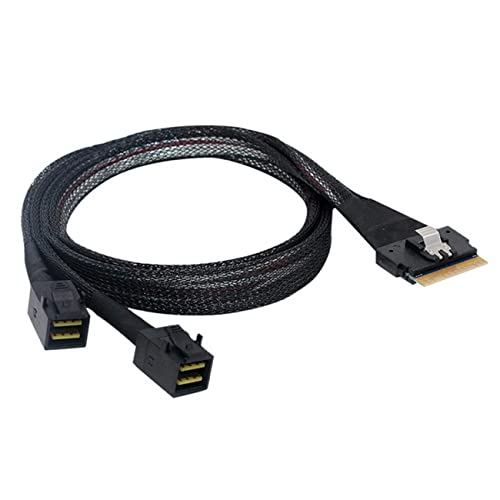 xiwai PCI-E Ultraport Slimline SAS Slim 4.0 SFF-8654 8i 74pin auf Dual SFF-8643 4i Mini SAS HD Kabel PCI-Express von xiwai