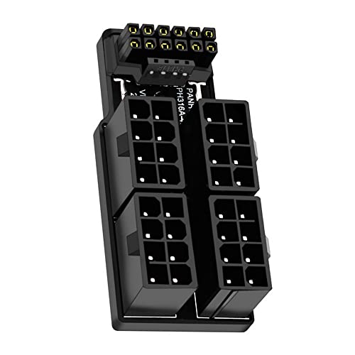 xiwai PCIE 5.0 Power Modular Adapter an Vier ATX 8P 16Pin (12+4) 12VHPWR -Anschluss nach unten 90 Grad für 4080 5090ti Grafikkarte von xiwai