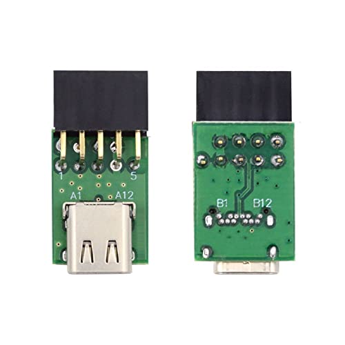 xiwai USB 2.0 Interner 9-poliger 10-poliger Header auf Single Port USB 3.1 Type-C USB-C Female Motherboard Adapter PCBA 480Mbps von xiwai