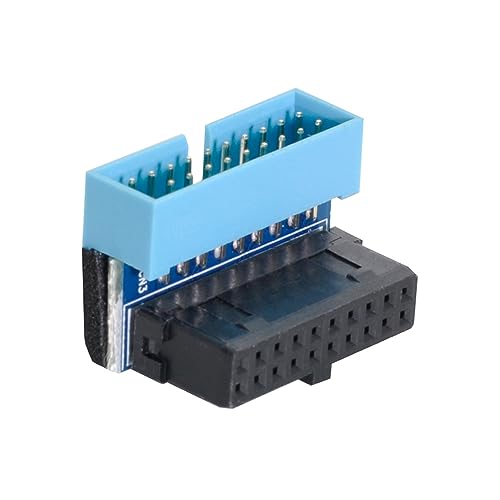 xiwai USB 3.0 20Pin 19Pin Nach Oben abgewinkelter Stecker auf Buchse Verlängerungsadapter 90 Grad für Motherboard Mainboard von xiwai