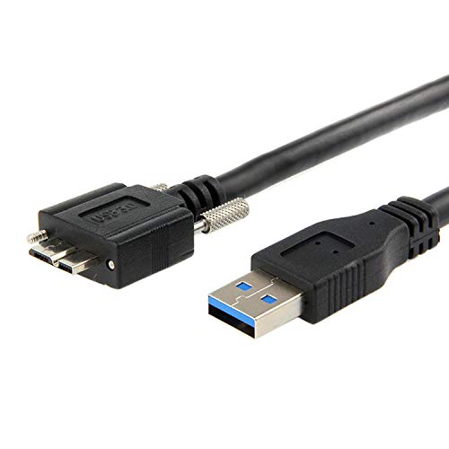 xiwai USB 3.0 A Typ Kabel Stecker auf Micro USB 3.0 B Stecker mit Befestigungsschrauben für Festplatte Handy (3,0 m) von xiwai