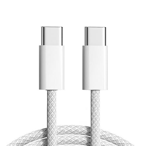 xiwai USB-C-Kabel, 27 W, 65 W, 480 Mbit/s, Datenkabel, Typ C, Schnellladung für Handy, Tablet und Laptop, 2 m, weiße Hülle von xiwai