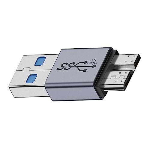xiwai USB-C USB 3.1 Typ A Stecker auf Micro USB 3.0 Stecker Adapter 10 Gbit/s Datenstromkonverter für Laptop PC SSD Festplatte von xiwai