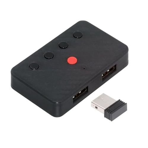 xiwai USB-Maus und -Tastatur mit Kabel, Konvertieren in kabellosen 2,4-G-Bluetooth-Konverter (BT) mit Empfänger, USB-Schalter, Auswahl Typ-C-Stromversorgung für Tablet, Telefon, Laptop von xiwai