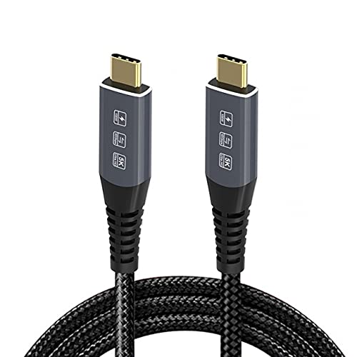 Xiwai USB4-Kabel 40 Gbit/s mit 100 W Aufladung und 8K@30Hz 5K@60Hz Kompatibel mit Thunderbolt3/4 (180CM) von xiwai