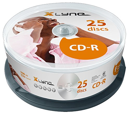 XLYNE CD-R 700 MB CD-ROM Rohlinge – 25er Cakebox – 52x Speed – 80 Min – Optical Media, Audio, Film, Foto XLYNE CD-R 700 MB CD-ROM Rohlinge – 25er Cakebox – 52x Speed – 80 Min – Optical Media, Audio, Film, Foto von xlyne