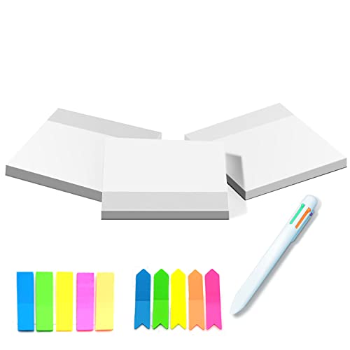 150 Stk Transparente Haftnotizen, Transparent Sticky Notes, Wasserfest und Wiederbeschreibbar Creative Sticky Notes, 75 X 75 Mm, Für Büro Und Studenten, Mit Mehrfarbige Kugelschreiber von xnyker