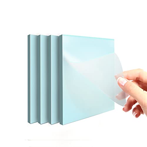 200Stk Morandi Sticky Notes, Morandi Transparente Haftnotizen, Transparent Sticky Notes, Wasserfest und Wiederbeschreibbar Creative Sticky Notes, Für Büro Und Studenten(95*70mm, Morandi-Blau) von xnyker