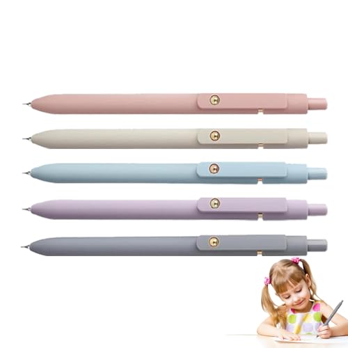 xowwyue Stifte Gel, Schwarze Tintenroller, 5er Set mit Feiner Spitze zum Fließend Schreibenden für Notizen und Journaling Unisex von xowwyue