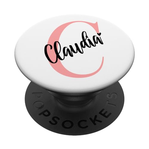 Claudia Name Vorname mit Monogramm Personalisiert Rosa PopSockets mit austauschbarem PopGrip von xsylxDesigns Namen Geschenkideen Geschenke