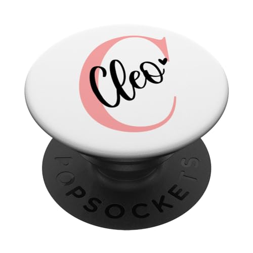 Cleo Name Vorname mit Monogramm Personalisiert Rosa PopSockets mit austauschbarem PopGrip von xsylxDesigns Namen Geschenkideen Geschenke