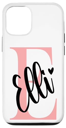 Hülle für iPhone 12/12 Pro Elli Name Vorname mit Monogramm Personalisiert Rosa von xsylxDesigns Namen Geschenkideen Geschenke