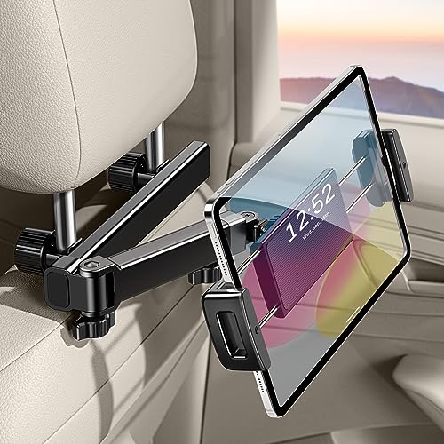 xuenair Tablet-Halterung für Auto, [Aluminium Langer Arm] Tablet-Kopfstützen-Halter für Auto, [fällt nie herunter] Auto-Tablet-Halterung Rücksitz für Kinder, Kopfstütze iPad-Halter für Auto von xuenair