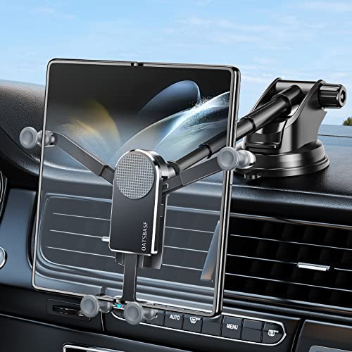 xuenair Z Fold 4 Kfz-Halterung für Armaturenbrett, Windschutzscheibe, Fenster, Aluminium, 2 Modi, für Samsung Galaxy Z Fold 6, 5, 4, 3, 2 und iPhone 15 Pro Max von xuenair