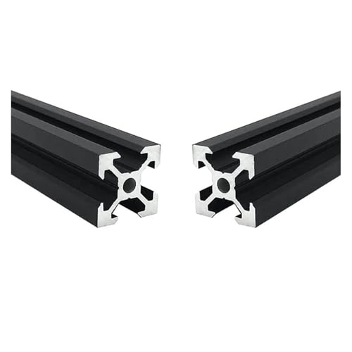 2 Teile/los Openbuilds 2020 V-Slot Aluminium Profil 100 mm-550mm Schwarz/Silber Aluminium Extrusion 20x20mm for CNC 3D Drucker Teile(Black Anodized,300mm (2pcs)) von xuyuyan