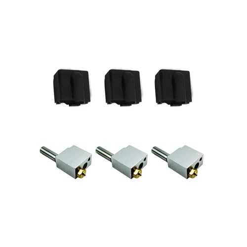 3 Satz/los Delta SR Hotend Anzug Racer 3D Drucker Zubehör Messing Düse Wärme Block Throat Heatbreak Silikon Hülse von xuyuyan