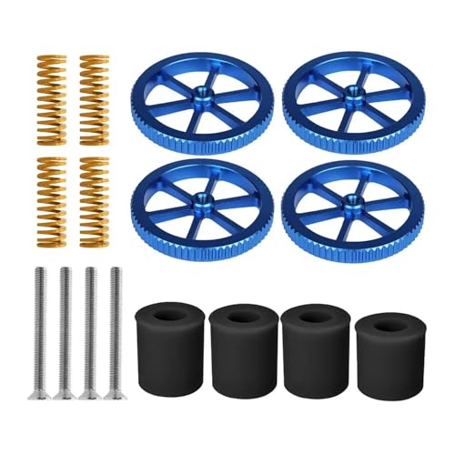 3D-Drucker-Heizbett-Nivellierset, Aluminium-Handdreh-Nivelliermutter + Federn + Silikonsäule 18 mm 16 mm for Ender 3/Ender 5/CR-10(Option 1) von xuyuyan