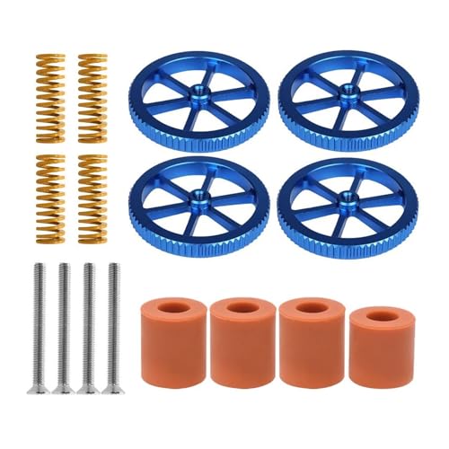 3D-Drucker-Heizbett-Nivellierset, Aluminium-Handdreh-Nivelliermutter + Federn + Silikonsäule 18 mm 16 mm for Ender 3/Ender 5/CR-10(Option 8) von xuyuyan