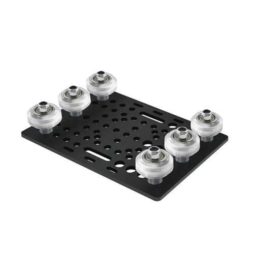 3D-Drucker-Teile, schwarzes Aluminium-V-Slot-Gantry-Platten-Set, 20–80 mm, mit V-Slot, massivem V-Rad, POM-Kit, POM for CNC-Maschinenteile(With 6 transparent,3PCS) von xuyuyan