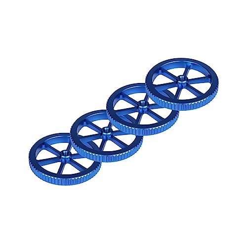 3D-Drucker-Zubehör, 4 Stück, blaue Aluminium-Hand-Twist-Nivelliermutter mit Heißbett-Stanzfedern und M4-Schrauben for Ender 3/5 Pro CR-20(Type 2) von xuyuyan