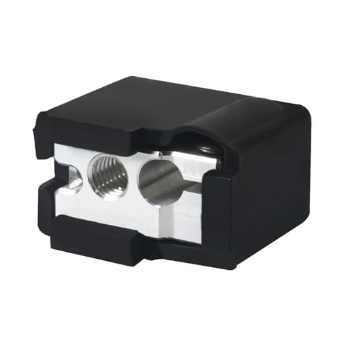Beheizter Block-Extruder, Aluminium, Hotend Volcano PT100, beheizter Block, Silikon-Gehäuseabdeckung, 3D-Drucker-Teile(Red) von xuyuyan
