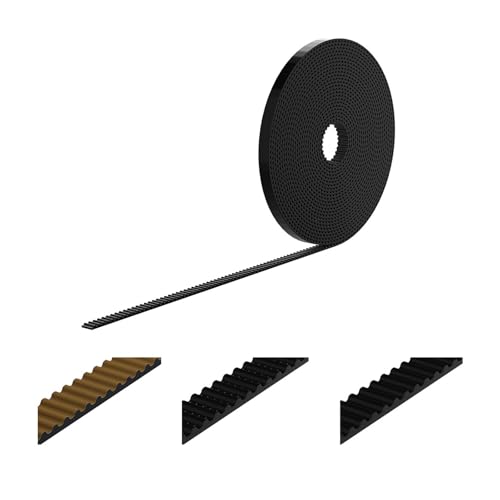 GT2-6mm offener Zahnriemen, Breite 6 mm, 10 mm, GT2-Riemen PU mit Stahlkerngürtel, 2GT Gummi-Synchronriemen, staubarm, 3D-Drucker-Teile(Type A,1 meter 6mm) von xuyuyan