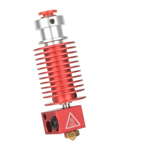 Ganzmetall V6 Hotend J-Kopf Prusa I3 Voron Ender3 Bowder Direct Volcano Hot End Extruder 1,75 mm for 3D-Druckerteile(Red) von xuyuyan