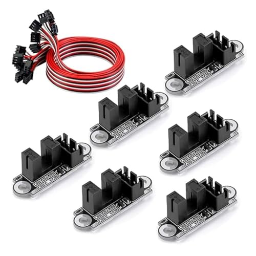 Optischer Endanschlag mit 1 m Kabel, optischer Schalter, Sensor, fotoelektrische Lichtsteuerung, optisches Endschaltermodul for 3D-Drucker(5 PCs) von xuyuyan