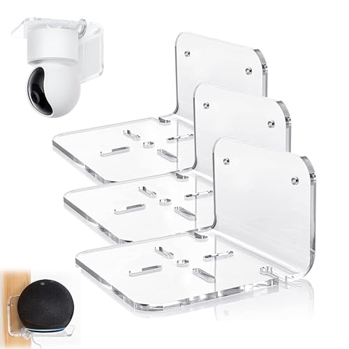 Kamerahalterung Wandhalterung, Wall Mount, Acryl, mit Schraubenloch, Überwachungskamera Halterung für Innen und Außenbereich, 3 Stück, Transparent Kamerahalterung Wandhalterung, Wall Mount, Acryl, mit Schraubenloch, Überwachungskamera Halterung für Innen und Außenbereich, 3 Stück, Transparent von xyuayamz
