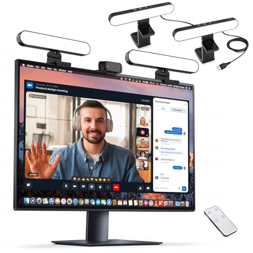 yAyusi Videokonferenzbeleuchtung mit Zwei Lampen, Webcam-Licht mit Fernbedienung und Touch-Steuerung, Zoom-Beleuchtung für Computer, LED-Monitor-Laptop-Licht für Streaming/Videoanrufe/Zoom-Meetings yAyusi Videokonferenzbeleuchtung mit Zwei Lampen, Webcam-Licht mit Fernbedienung und Touch-Steuerung, Zoom-Beleuchtung für Computer, LED-Monitor-Laptop-Licht für Streaming/Videoanrufe/Zoom-Meetings von yAyusi