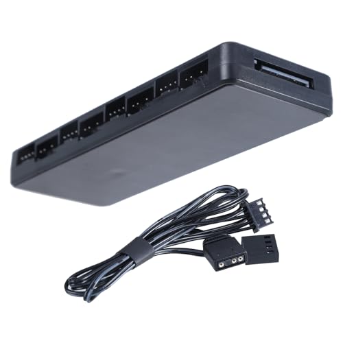 yabaikekeji ARGB PWM Lüftersteuerungs Hubs Mit Mehreren Ports Stromversorgung Und Fernbedienung Für Die Desktop Kühlung von yabaikekeji
