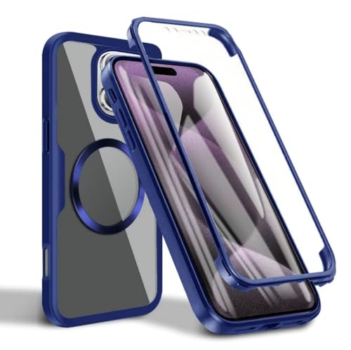 yanasuo Hülle für Samsung Galaxy S22 Plus,Kompatibel mit MagSafe 360 Grad Stoßfest Schutzhülle mit Integriertem Displayschutz mit Kameraschutz Silikon Bumper Case -Blau von yanasuo