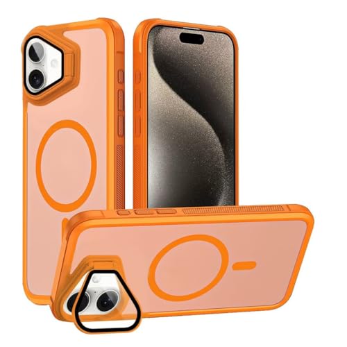 yanasuo Magnetisch Hülle für iPhone 16, mit Unsichtbar Ständer Kamera Schutzfolie, Magnetische Stoßfest Schutzhülle Cover, Kratzfeste Rückseite Matt Orange yanasuo Magnetisch Hülle für iPhone 16, mit Unsichtbar Ständer Kamera Schutzfolie, Magnetische Stoßfest Schutzhülle Cover, Kratzfeste Rückseite Matt Orange von yanasuo