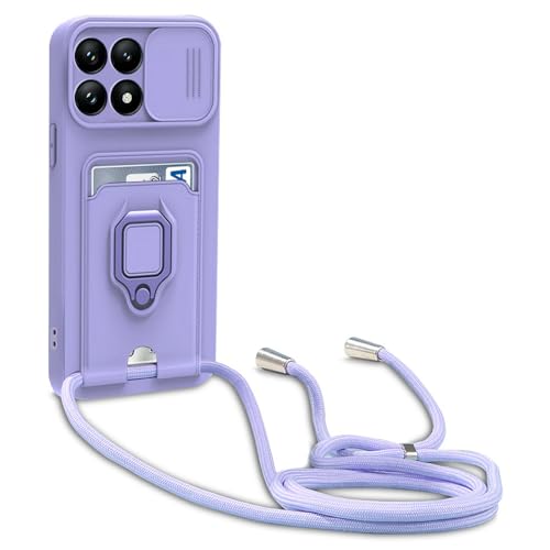 yanasuo Schiebe Kameraschutz Silikon Handykette Hülle kompatibel mit Xiaomi Mi 14T Pro, Metall Ring Halter Handy Cover,Verstellbarer Halskette Handyhülle-Lila yanasuo Schiebe Kameraschutz Silikon Handykette Hülle kompatibel mit Xiaomi Mi 14T Pro, Metall Ring Halter Handy Cover,Verstellbarer Halskette Handyhülle-Lila von yanasuo