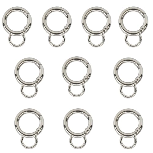 Karabinerhaken, Metall-Federclip, Schlüsselanhänger, Schnalle, Schlüsselanhänger für Handtasche, Griff, Schlüsselanhänger, Schmuckherstellung, 10 Stück Karabinerhaken, Metall-Federclip, Schlüsselanhänger, Schnalle, Schlüsselanhänger für Handtasche, Griff, Schlüsselanhänger, Schmuckherstellung, 10 Stück von yanwuwa