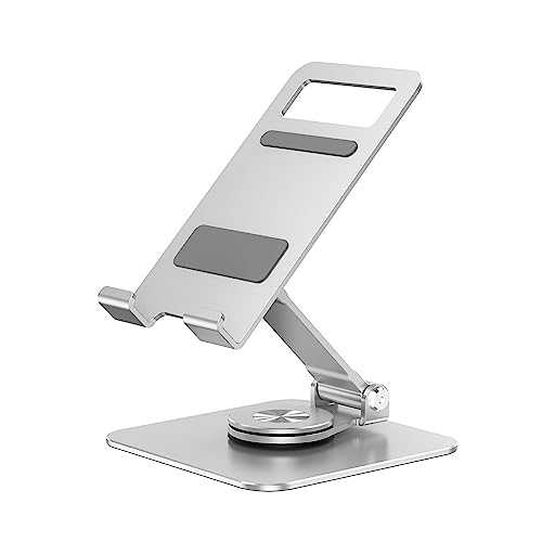 yanwuwa Drehbarer Handy-Ständer, Tablet-Halter, Handyhalterungen aus Aluminiumlegierung, mit Silikonhalterung yanwuwa Drehbarer Handy-Ständer, Tablet-Halter, Handyhalterungen aus Aluminiumlegierung, mit Silikonhalterung von yanwuwa