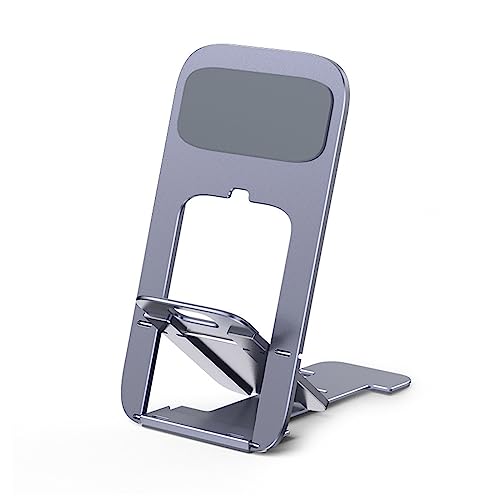 yanwuwa Handy-Ständer aus Aluminiumlegierung, Handyhalterungen mit Unterseite, Silikon, kompakte Größe yanwuwa Handy-Ständer aus Aluminiumlegierung, Handyhalterungen mit Unterseite, Silikon, kompakte Größe von yanwuwa