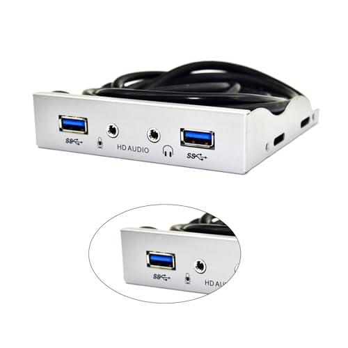 yanwuwa USB3.0 8,9 Zoll Diskettenlaufwerksschacht unterstützt 3,5-mm-Kopfhörer-Front-Panel, 3,5 Zoll, 19-polig auf USB-3.0-Panel, 19-polig auf 2-Port-USB 3.0 yanwuwa USB3.0 8,9 Zoll Diskettenlaufwerksschacht unterstützt 3,5-mm-Kopfhörer-Front-Panel, 3,5 Zoll, 19-polig auf USB-3.0-Panel, 19-polig auf 2-Port-USB 3.0 von yanwuwa