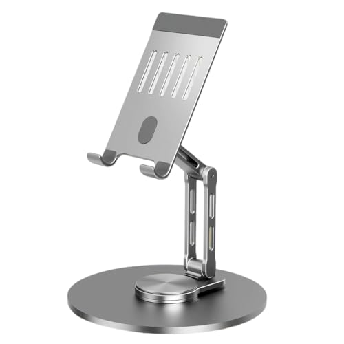 yanwuwa Verstellbarer Handy-Ständer, Schreibtischhalter, faltbar, tragbar, 360 Grad drehbar, mehrere Winkel, Metallbasis yanwuwa Verstellbarer Handy-Ständer, Schreibtischhalter, faltbar, tragbar, 360 Grad drehbar, mehrere Winkel, Metallbasis von yanwuwa